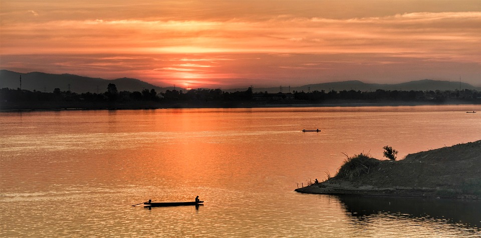 tramonti fiume Mekong Laos